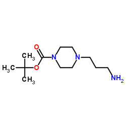 4-(3-氨基丙基)哌嗪-1-羧酸叔丁酯结构式
