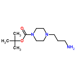 tert-Butyl 4-(3-aminopropyl)piperazine-1-carboxylate structure