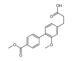 3-[2-Methoxy-4'-(methoxycarbonyl)-4-biphenylyl]propanoic acid Structure