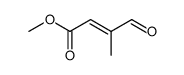 (E)-methyl 3-methyl-4-oxobut-2-enoate结构式