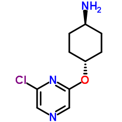 trans-4-[(6-Chloro-2-pyrazinyl)oxy]cyclohexanamine Structure