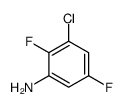 3-chloro-2,5-difluoroaniline结构式