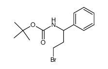 3-bromo-1-(tert-butoxycarbonyl)amino-1-phenyl propane结构式