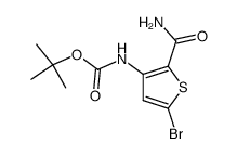 5-bromo-3-(tert-butyloxycarbonyl)aminothiophene-2-carboxamide结构式