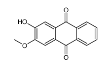 2-Hydroxy-3-methoxy-9,10-anthraquinone结构式