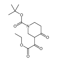 tert-butyl 3-(2-ethoxy-2-oxoacetyl)-4-oxopiperidine-1-carboxylate structure