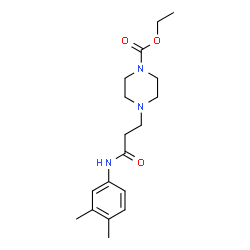 ethyl 4-{3-[(3,4-dimethylphenyl)amino]-3-oxopropyl}piperazine-1-carboxylate Structure