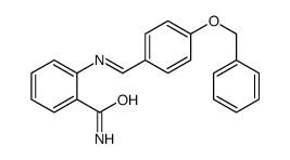 2-[(4-phenylmethoxyphenyl)methylideneamino]benzamide Structure