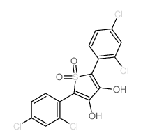 3,4-Thiophenediol,2,5-bis(2,4-dichlorophenyl)-, 1,1-dioxide structure