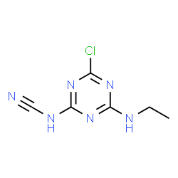 [4-Chloro-6-(ethylamino)-1,3,5-triazin-2-yl]cyanamide Structure