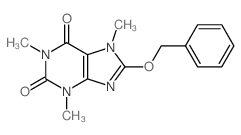 1,3,7-trimethyl-8-phenylmethoxy-purine-2,6-dione structure