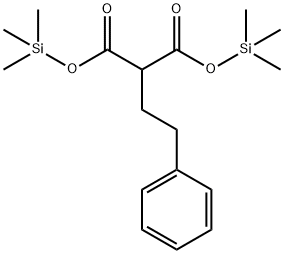 (2-Phenylethyl)malonic acid bis(trimethylsilyl) ester structure