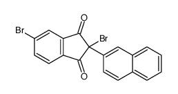 2,5-dibromo-2-naphthalen-2-ylindene-1,3-dione Structure