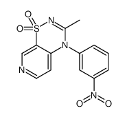 3-methyl-4-(3-nitrophenyl)pyrido[4,3-e][1,2,4]thiadiazine 1,1-dioxide结构式