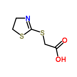 (4,5-DIHYDRO-THIAZOL-2-YLSULFANYL)-ACETIC ACID结构式