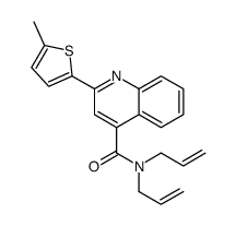 2-(5-methylthiophen-2-yl)-N,N-bis(prop-2-enyl)quinoline-4-carboxamide结构式