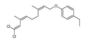 1-(9,9-dichloro-3,7-dimethylnona-2,6,8-trienoxy)-4-ethylbenzene Structure