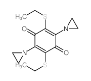 2,5-Cyclohexadiene-1,4-dione, 2,5-bis(1-aziridinyl)-3, 6-bis(ethylthio)- Structure