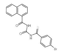 N-[(4-bromobenzenecarbothioyl)carbamoyl]naphthalene-1-carboxamide结构式