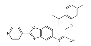 Acetamide, 2-[5-methyl-2-(1-methylethyl)phenoxy]-N-[2-(4-pyridinyl)-5-benzoxazolyl]- (9CI)结构式