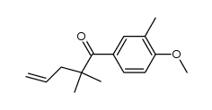 1-(4-methoxy-3-methylphenyl)-2,2-dimethylpent-4-en-1-one结构式