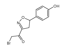 2-bromo-1-[5-(4-hydroxy-phenyl)-4,5-dihydro-isoxazol-3-yl]-ethanone Structure