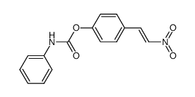 Phenyl-carbamic acid 4-((E)-2-nitro-vinyl)-phenyl ester结构式