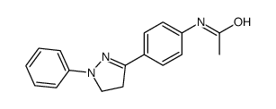 N-[4-(2-phenyl-3,4-dihydropyrazol-5-yl)phenyl]acetamide Structure
