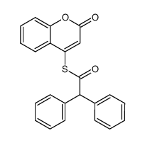 4-(S-Diphenylacetyl-thio)-cumarin Structure