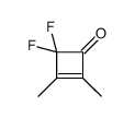 4,4-difluoro-2,3-dimethylcyclobut-2-en-1-one结构式