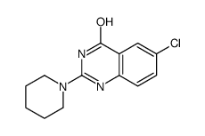 6-chloro-2-piperidin-1-yl-1H-quinazolin-4-one结构式