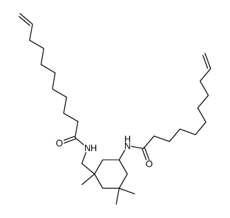 Undec-10-enoic acid (1,3,3-trimethyl-5-undec-10-enoylamino-cyclohexylmethyl)-amide结构式