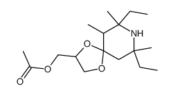 acetic acid 7,9-diethyl-6,7,9-trimethyl-1,4-dioxa-8-aza-spiro[4.5]dec-2-yl-methyl ester结构式