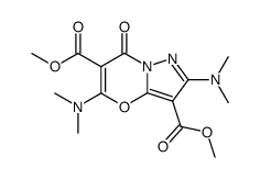 2,5-bis-dimethylamino-7-oxo-7H-pyrazolo[5,1-b][1,3]oxazine-3,6-dicarboxylic acid dimethyl ester结构式