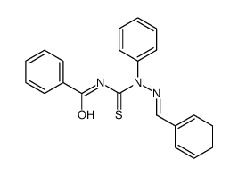 N-[(benzylideneamino)-phenylcarbamothioyl]benzamide Structure