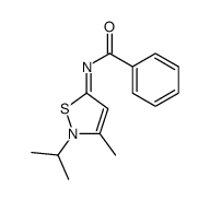 N-(3-methyl-2-propan-2-yl-1,2-thiazol-5-ylidene)benzamide结构式