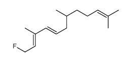 1-fluoro-3,7,11-trimethyldodeca-2,4,10-triene Structure
