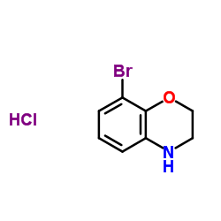 8-BROMO-3,4-DIHYDRO-2H-BENZO[B][1,4]OXAZINE HYDROCHLORIDE Structure