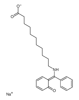 sodium,11-[[(Z)-(6-oxocyclohexa-2,4-dien-1-ylidene)-phenylmethyl]amino]undecanoate结构式