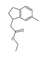 ethyl 2-(6-methyl-2,3-dihydro-1H-inden-1-yl)acetate结构式