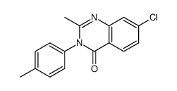 7-chloro-2-methyl-3-(4-methylphenyl)quinazolin-4-one结构式