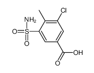 3-chloro-4-methyl-5-sulfamoylbenzoic acid结构式