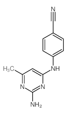 Benzonitrile,4-[(2-amino-6-methyl-4-pyrimidinyl)amino]- picture