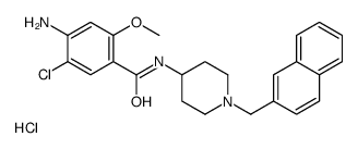 4-amino-5-chloro-2-methoxy-N-[1-(naphthalen-2-ylmethyl)piperidin-1-ium-4-yl]benzamide,chloride结构式