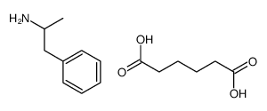 hexanedioic acid,1-phenylpropan-2-amine结构式
