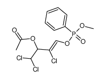 O-(2,4,4-Trichlor-3-acetoxy-1-butenyl-1)-O-methylphenylphosphonat Structure