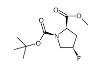 1-叔丁基2-甲基(2R,4R)-4-氟吡咯烷-1,2-二羧酸酯结构式