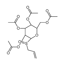 .beta.-D-Glucopyranose, 1-deoxy-1-(2-propenylsulfinyl)-, tetraacetate Structure