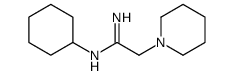 N'-cyclohexyl-2-piperidin-1-ylethanimidamide结构式