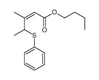 butyl 3-methyl-4-phenylsulfanylpent-2-enoate结构式